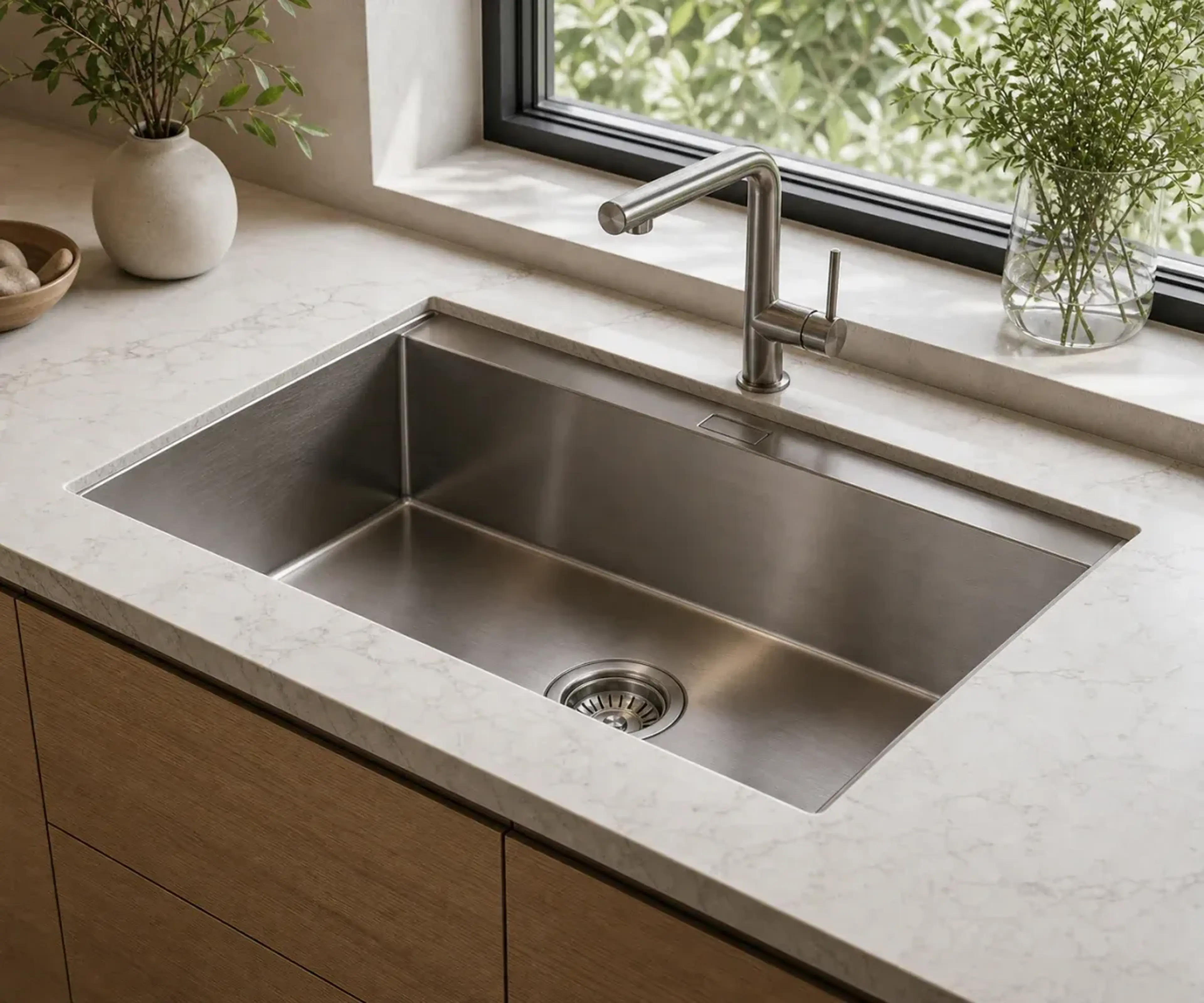 Workstation kitchen sink with accessories